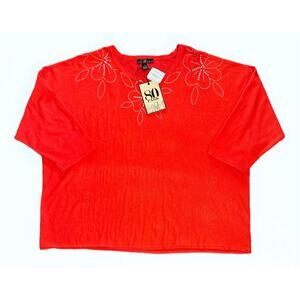 80 Park Women’s Plus Size 3X Poppy Read Sweater Fairy Whimsical Jewels Holiday